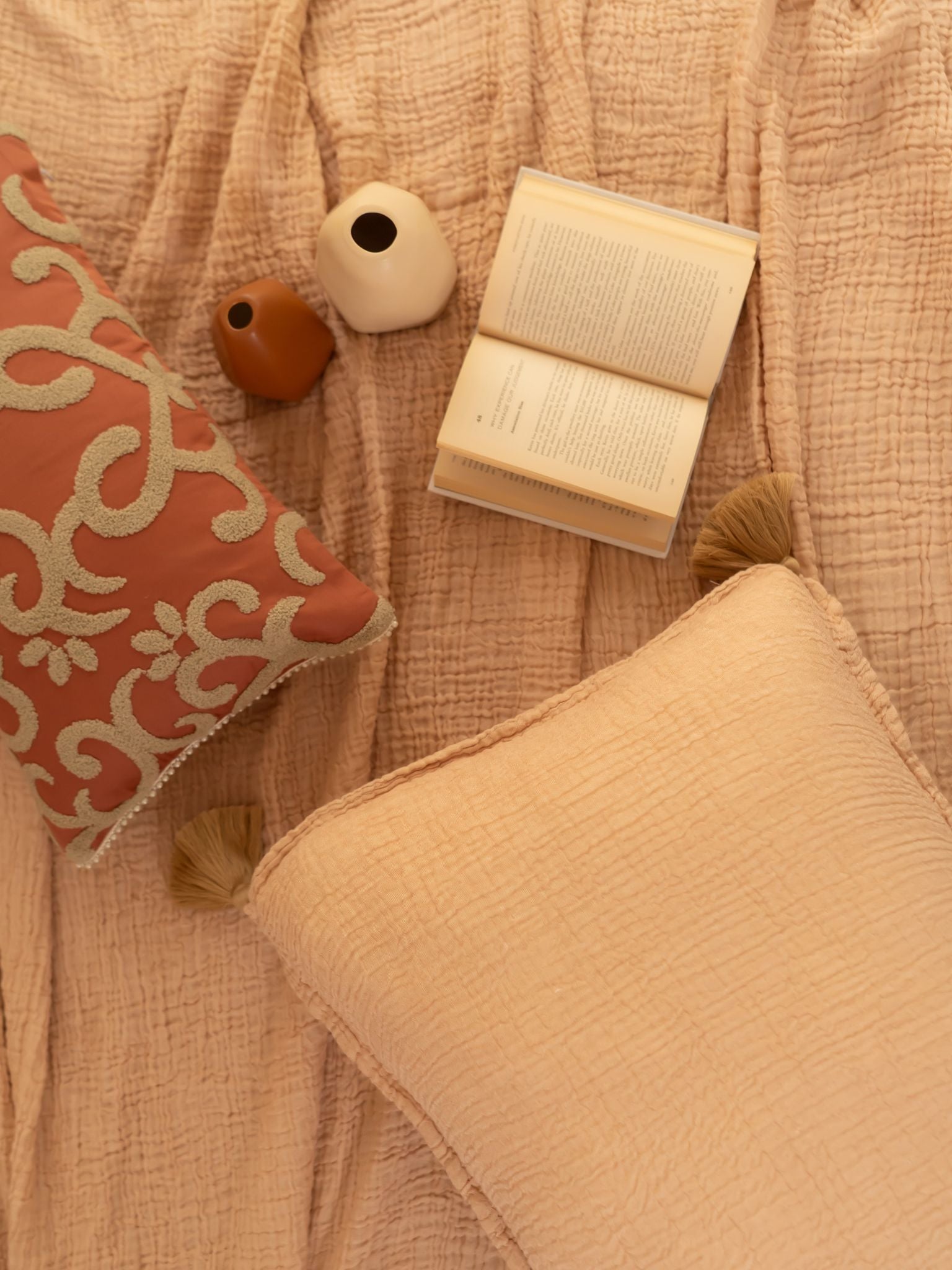 Sadyaska Peach Meraki Cotton Woven Bedding Gift Set 10 Pcs Product
