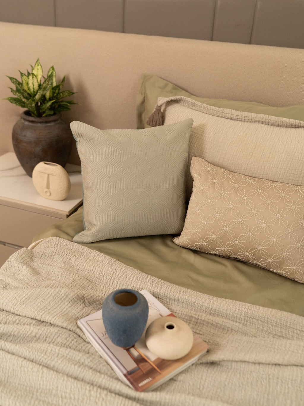 Sadyaska Sage Meraki Cotton Woven Bedding Gift Set 10 Pcs Product