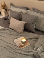Sadyaska Meraki Slate Woven 1 Pcs Bedspread