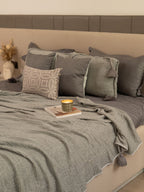 Sadyaska Slate Meraki Cotton Woven Bedding Gift Set 10 Pcs Product