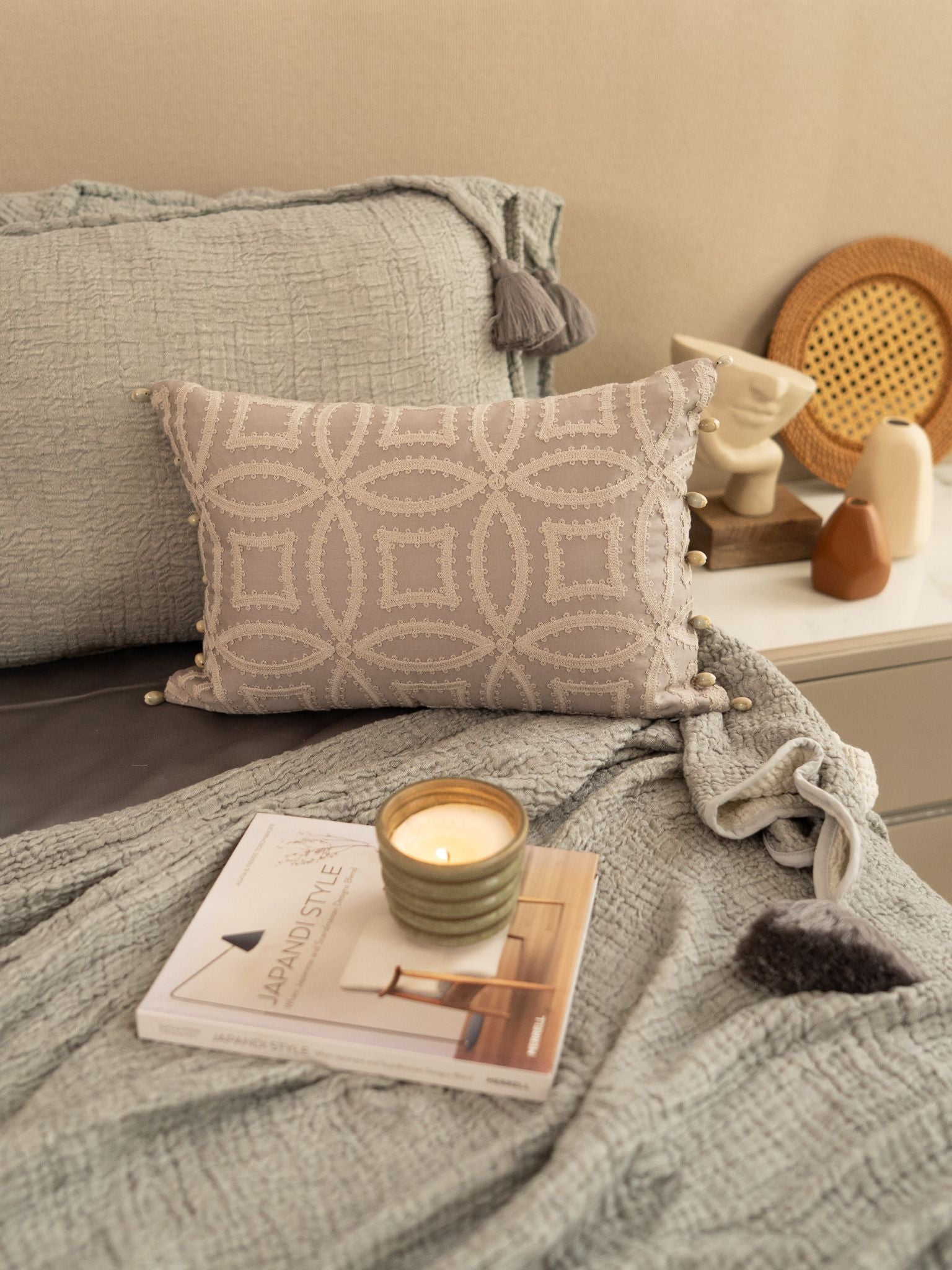Sadyaska Slate Meraki Cotton Woven Bedding Gift Set 10 Pcs Product