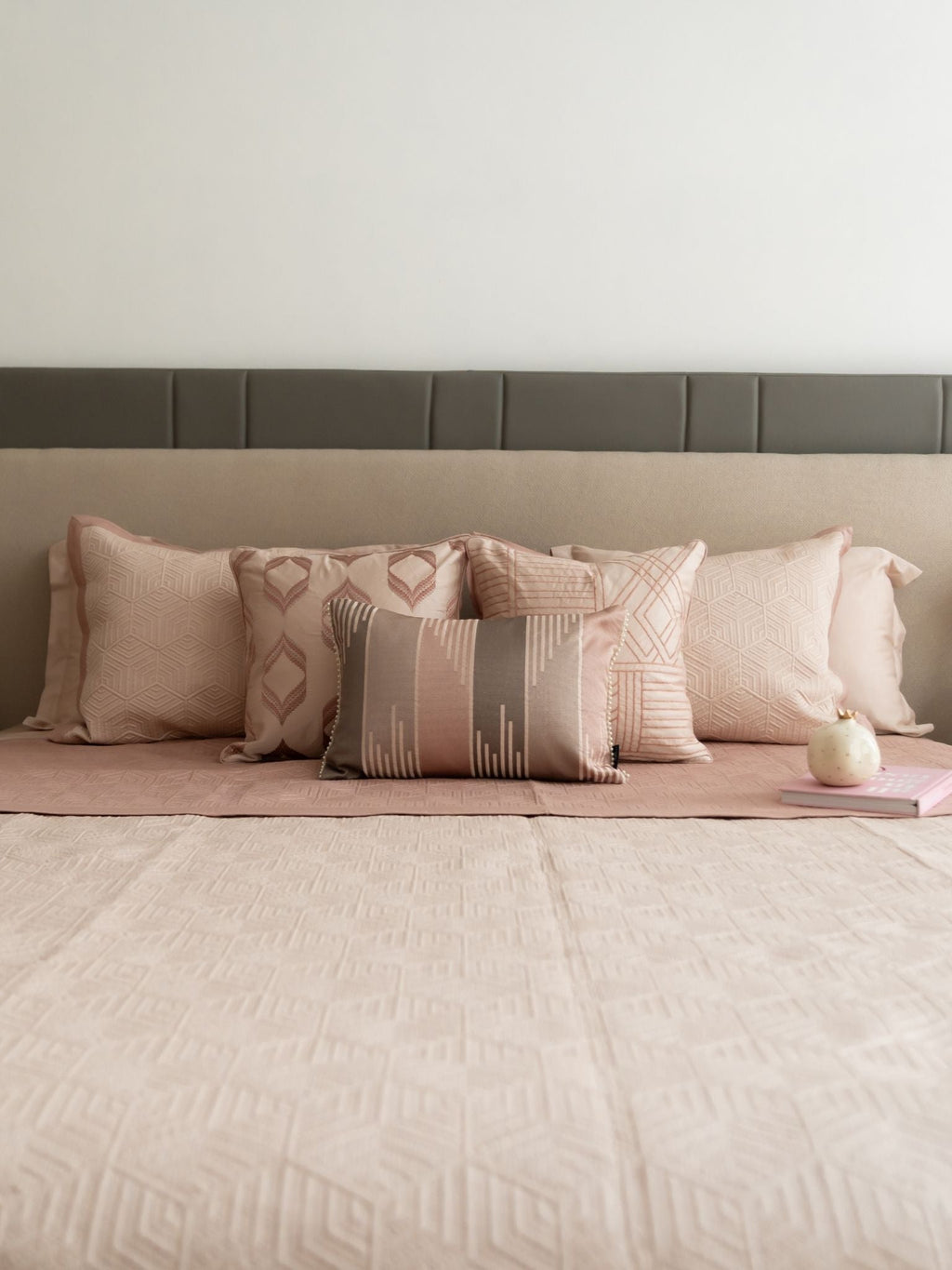 Sadyaska Mirth Rose and Buff 300TC Cotton 10 Pcs Bedding Set