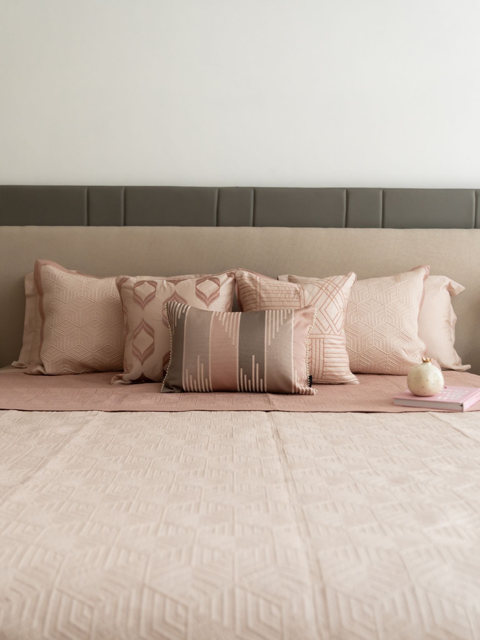 Sadyaska Mirth Rose and Buff 300TC Cotton 10 Pcs Bedding Set