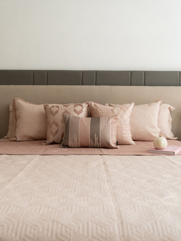 Sadyaska Mirth Rose and Buff 300TC Cotton 10 Pcs Bedding Set