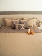 Sadyaska Mirth Sand and Taupe 300TC Cotton 10 Pcs Bedding Set