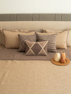 Sadyaska Mirth Sand and Taupe 300TC Cotton 10 Pcs Bedding Set
