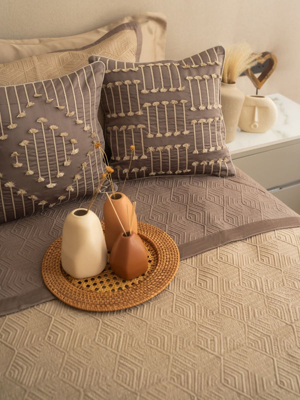 Sadyaska Ambiente Cotton Embroidered Taupe 16