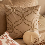 Sadyaska Decorative Moroccan Champagne Velvet 16x16 1 Pcs Cushion Cover