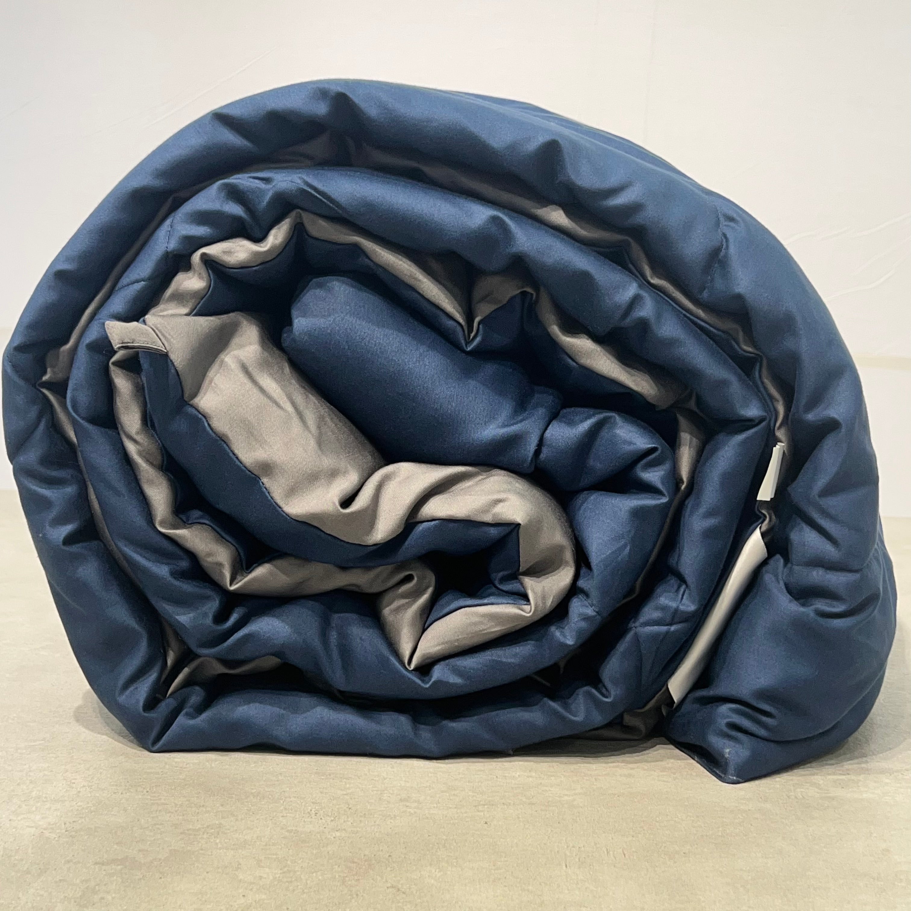 Sadyaska Navy and Dark Grey 1000TC Cotton Rich Reversible Downfill 1 Pcs Quilt