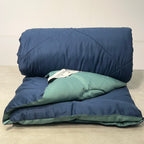 Sadyaska Navy and Turquoise 1000TC Cotton Rich Reversible Downfill 1 Pcs Quilt