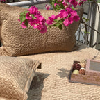 Sadyaska Nouveau Camel Velvet 1 Pcs Bedspread