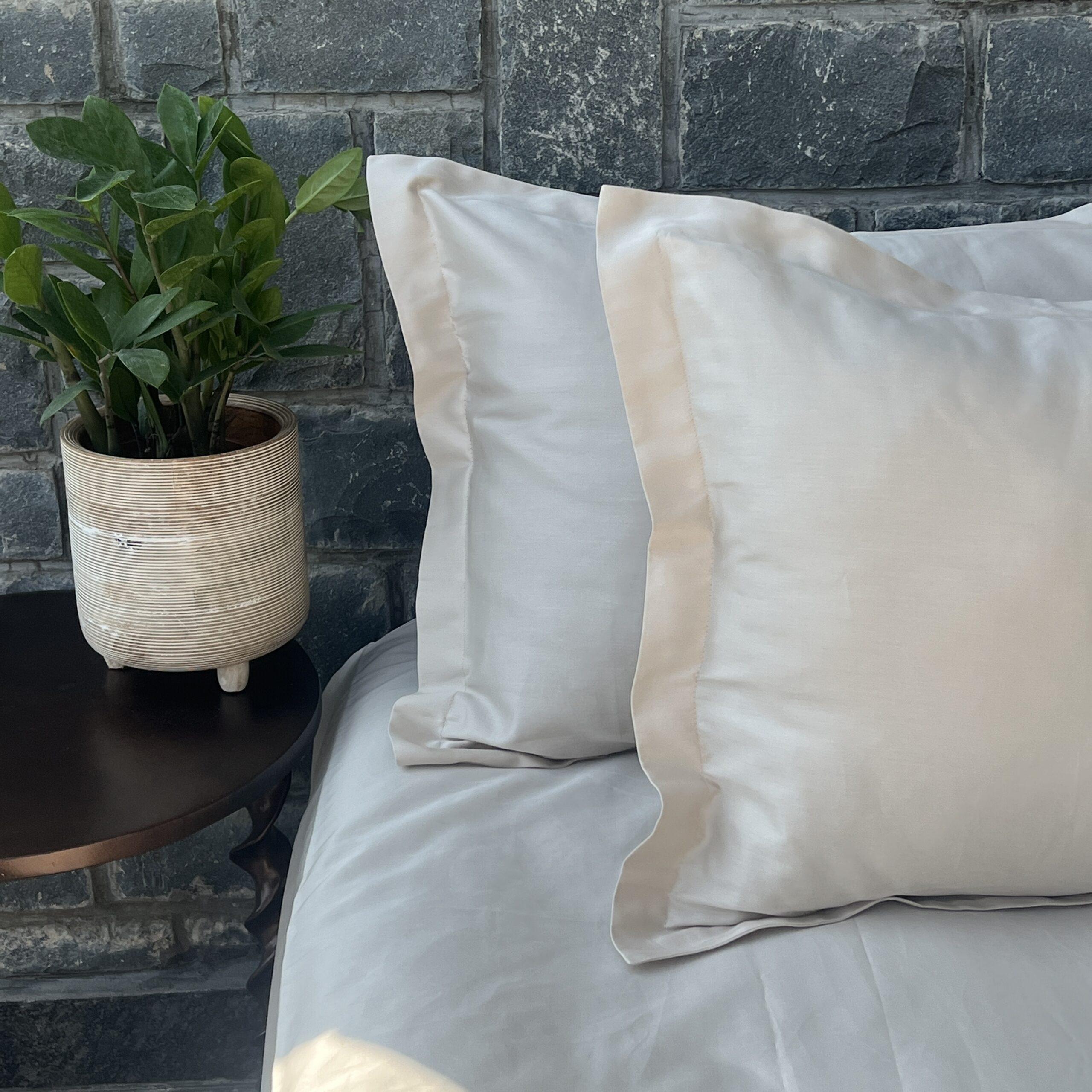 Sadyaska Oats Beige s (Set of 2) 1 Pcs Pillow Cover