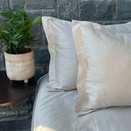 Sadyaska Adore Oats Beige and Ivory 300TC Cotton 10 Pcs Bedding Set