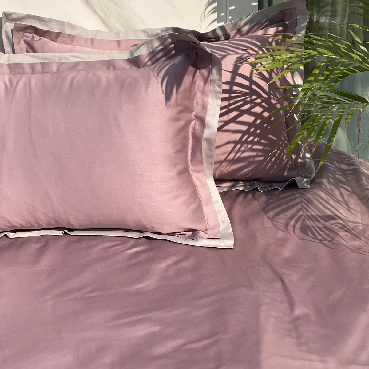 Sadyaska Old Rose Sandstone Grey Duplex 1 Pcs Bedsheet