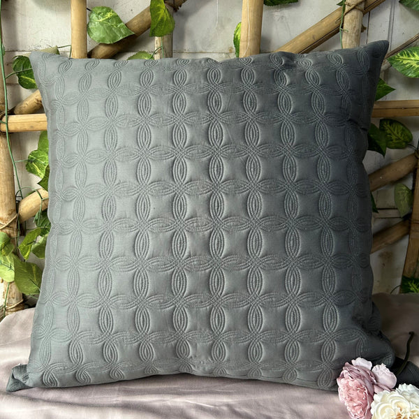 Sadyaska Orbit Dark Grey Quilted Cotton 1 Pcs Euro Sham
