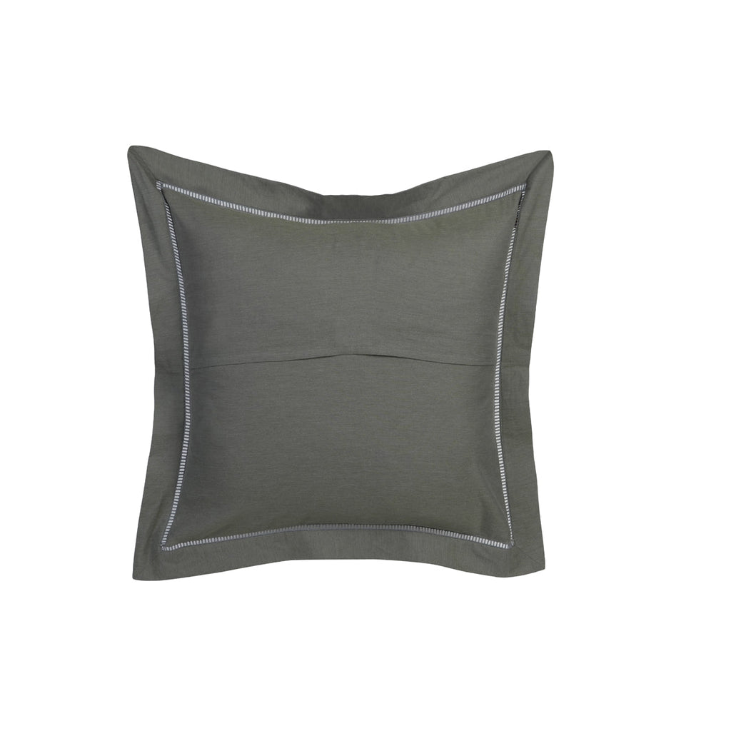 Emmie 100% Egyptian Cotton Woven Green 2PC Pillow Case Euro Set