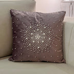 Sadyaska Decorative Pearl Lilac Velvet 16x16 1 Pcs Cushion Cover