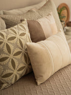 Sadyaska Poppy Sand and Beige 300TC Cotton 10 Pcs Bedding Set