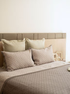 Sadyaska Poppy Pearl Grey and Slate Cotton Reversible 1 Pcs Bedspread