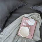 Sadyaska Quartz Mist Woven Throw with s 1 Pcs Euro Sham