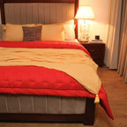 Sadyaska Hot Pink Double Bed Reversible Heavy Winter Downfill Micro Peach 1 Pcs Quilt