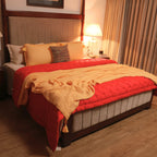 Sadyaska Hot Pink Double Bed Reversible Heavy Winter Downfill Micro Peach 1 Pcs Quilt