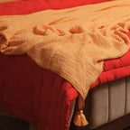Sadyaska Hot Pink Double Bed Reversible Heavy Winter Downfill Micro Peach 1 Pcs Quilt