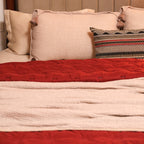 Sadyaska Maroon Double Bed Reversible Heavy Winter Downfill Micro Peach 1 Pcs Quilt