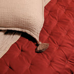 Sadyaska Maroon Double Bed Reversible Heavy Winter Downfill Micro Peach 1 Pcs Quilt