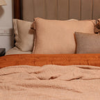 Sadyaska Rust Double Bed Reversible Heavy Winter Downfill Micro Peach 1 Pcs Quilt