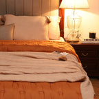 Sadyaska Rust Double Bed Reversible Heavy Winter Downfill Micro Peach 1 Pcs Quilt