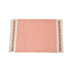 Little Maspar Bows Print 100% Cotton Printed Rug Peach