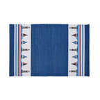 Little Maspar Little Sailor Print Kids 100% Cotton Printed Rug Blue