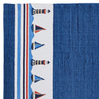Little Maspar Little Sailor Print Kids 100% Cotton Printed Rug Blue