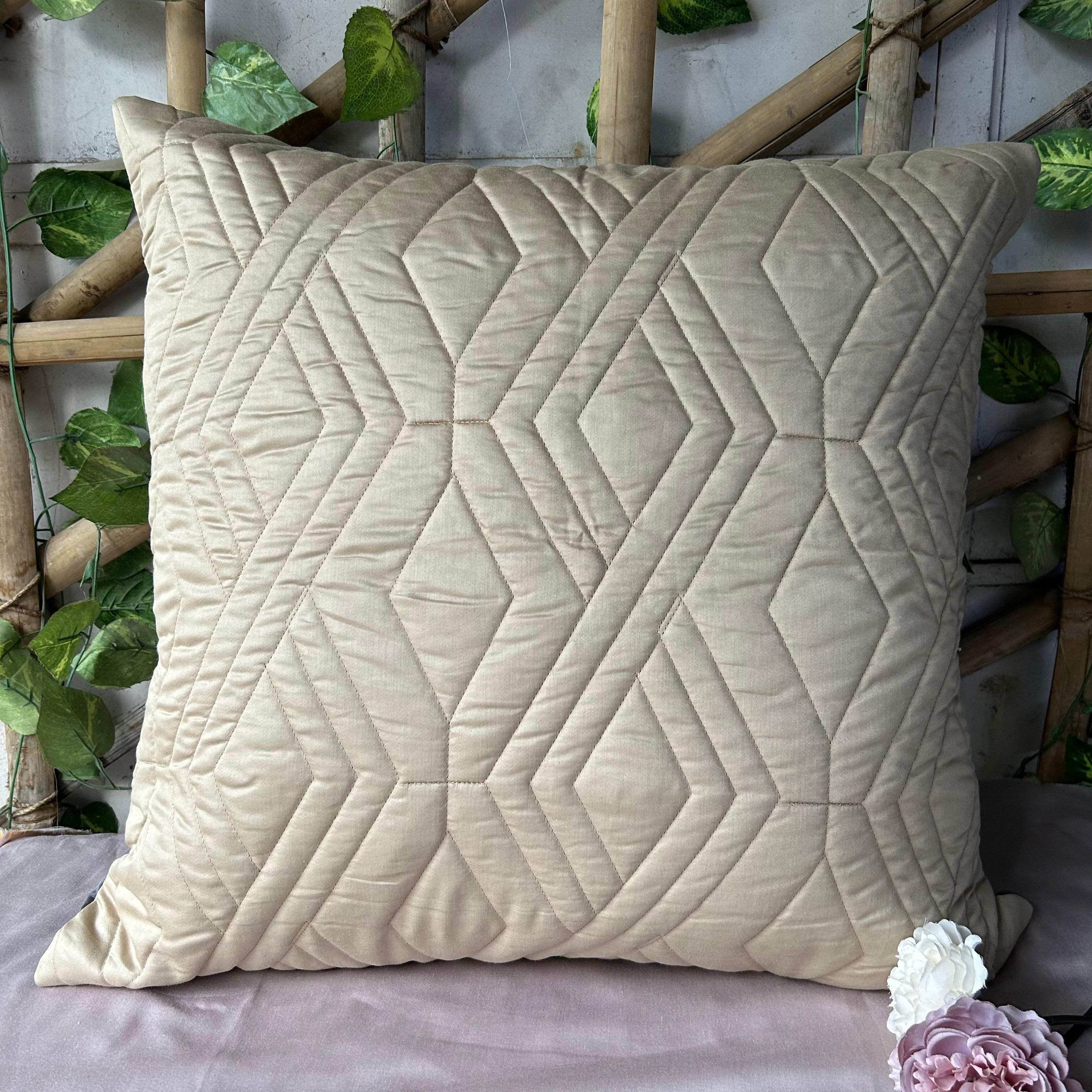 Sadyaska Rhombic Sand Quilted Cotton Rich 1 Pcs Euro Sham