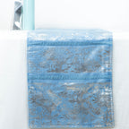 Maspar Deco Velvet Printed Runner Blue