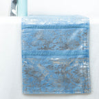 Maspar Deco Velvet Printed Runner Blue