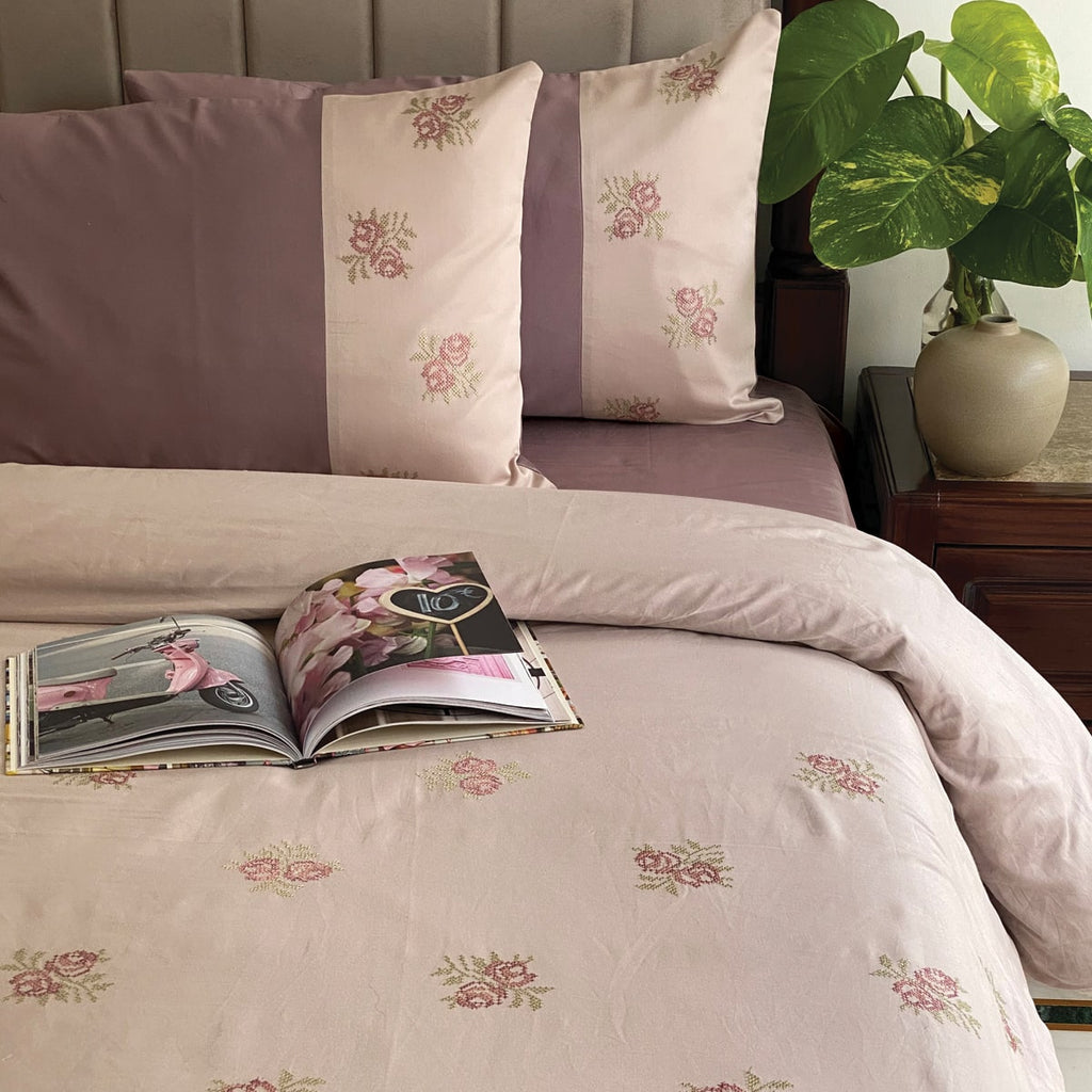 Sadyaska Rosella Buff and Old Rose Mesmeric 1 Pcs Duvet Cover