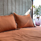 Sadyaska Rust Buff Duplex 1 Pcs Bedsheet