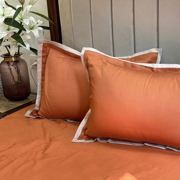 Sadyaska Rust Buff Duplex 1 Pcs Bedsheet