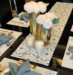 Sadyaska Geo Sage Green Table 1 Pcs Runner