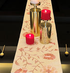 Sadyaska Floral Beige Table 1 Pcs Runner
