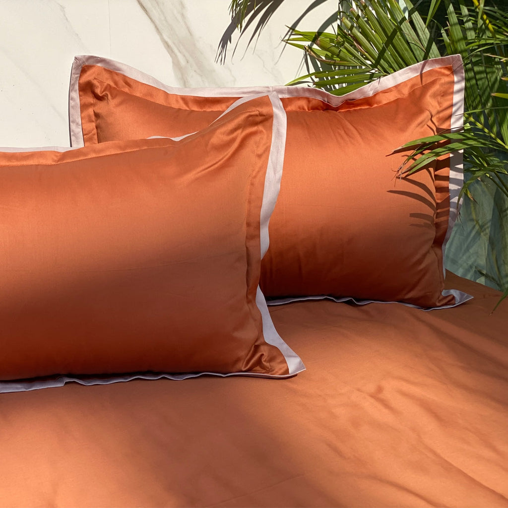 Sadyaska Rust Buff Duplex 1 Pcs Bedsheet