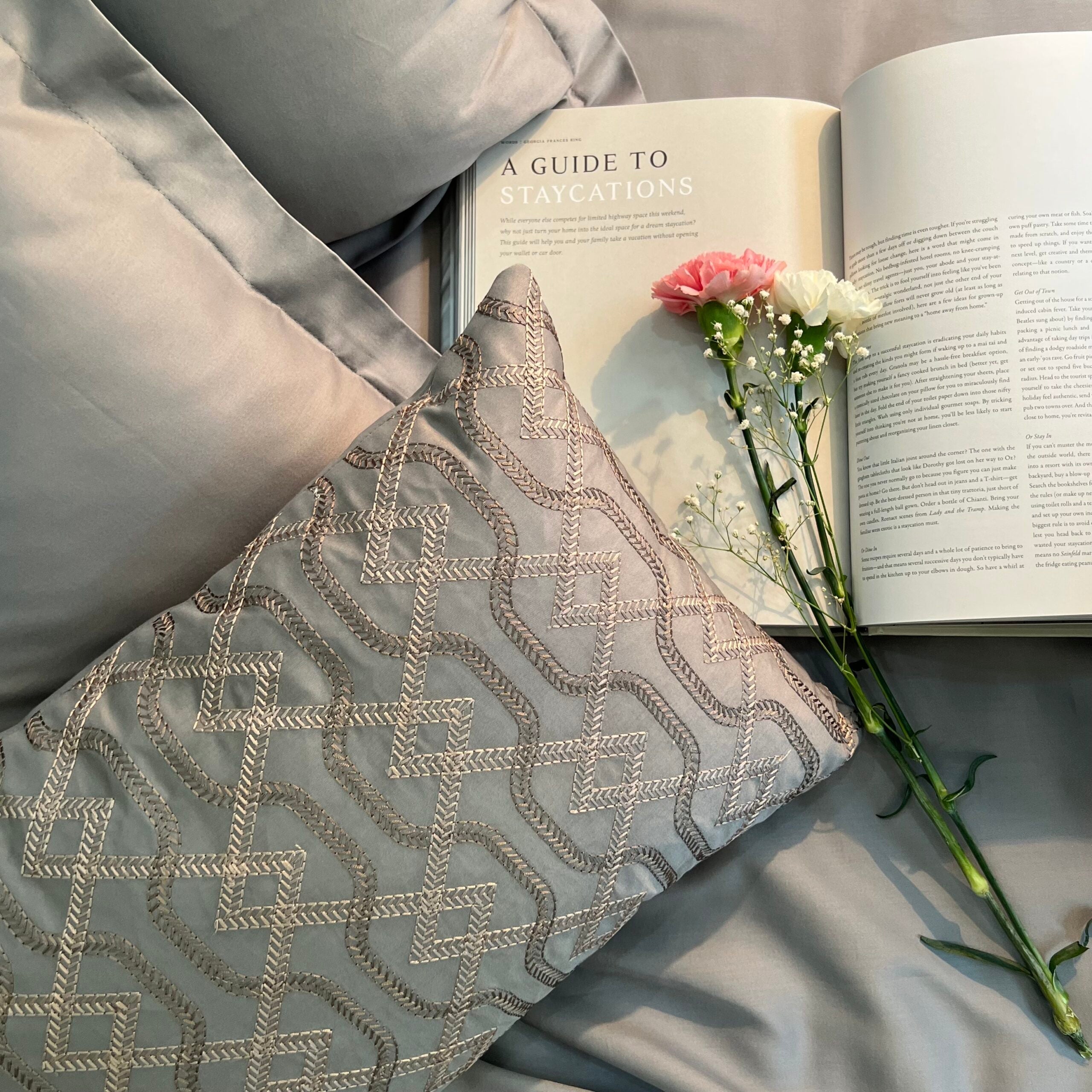 Sadyaska Foster Slate Treasure 1 Pcs Bedsheet