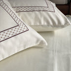Sadyaska Checks Ivory Coffee Dreams 1 Pcs Bedsheet