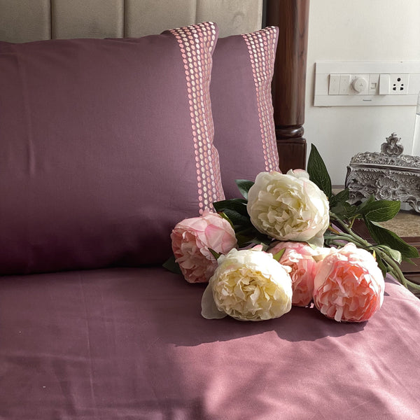Sadyaska Dots Mauve Dreams 1 Pcs Bedsheet