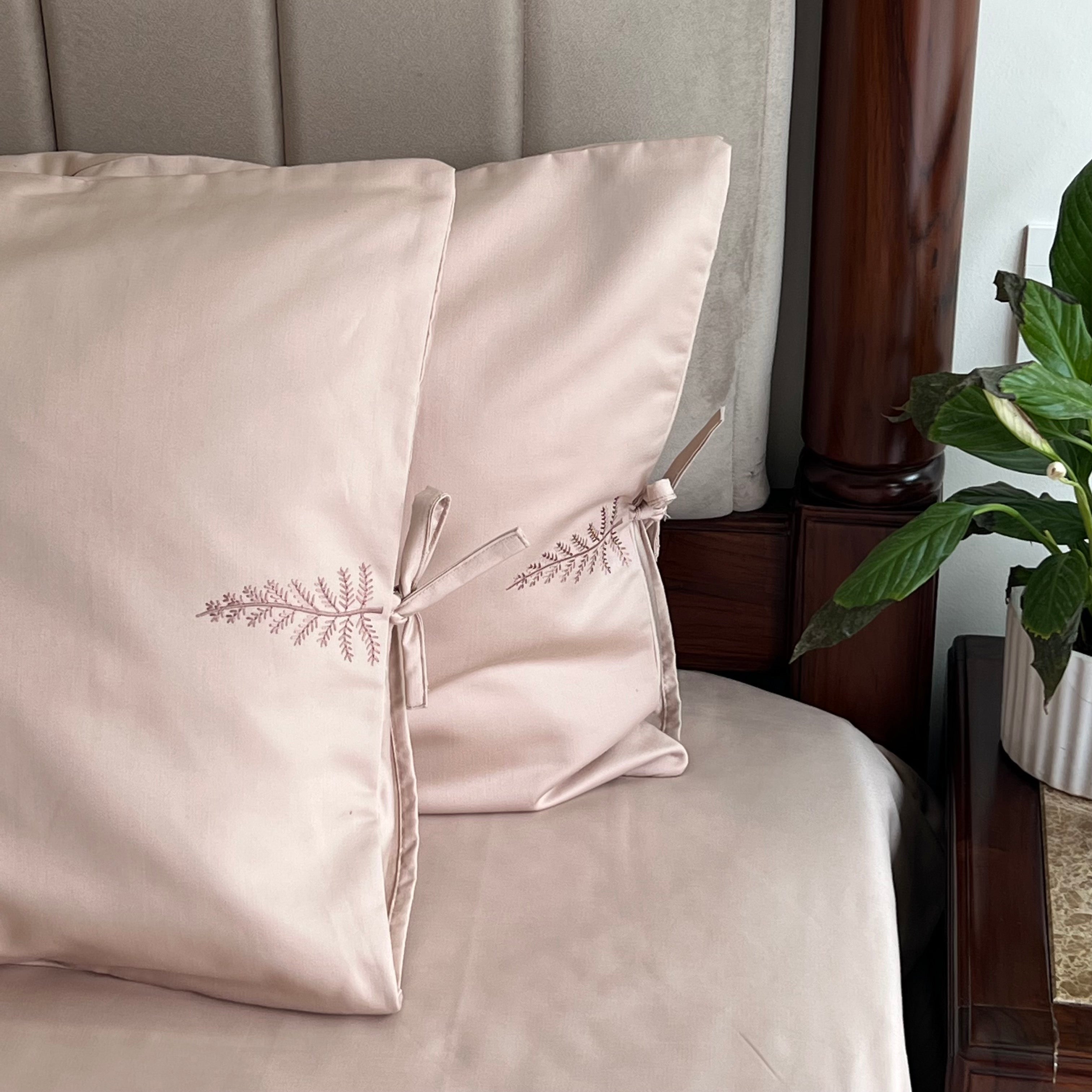 Sadyaska 1000TC Fern Buff Egyptian Cotton 1 Pcs Bedsheet