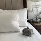 Sadyaska 1000TC Fern Snow White Egyptian Cotton 1 Pcs Bedsheet
