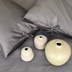 Sadyaska 1000TC Fern Titanium Grey Egyptian Cotton 1 Pcs Bedsheet