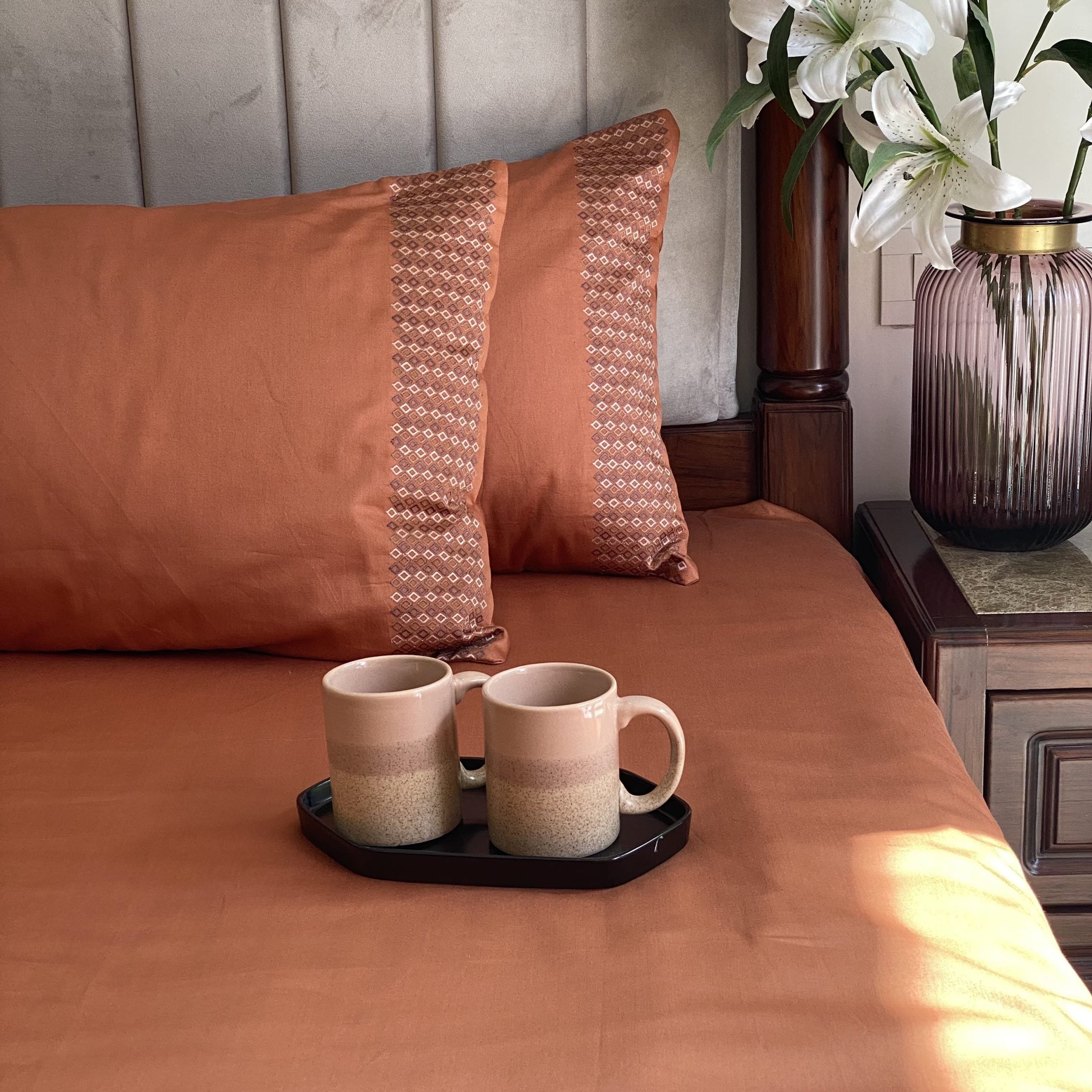 Sadyaska Jewel Rust Dreams 1 Pcs Bedsheet